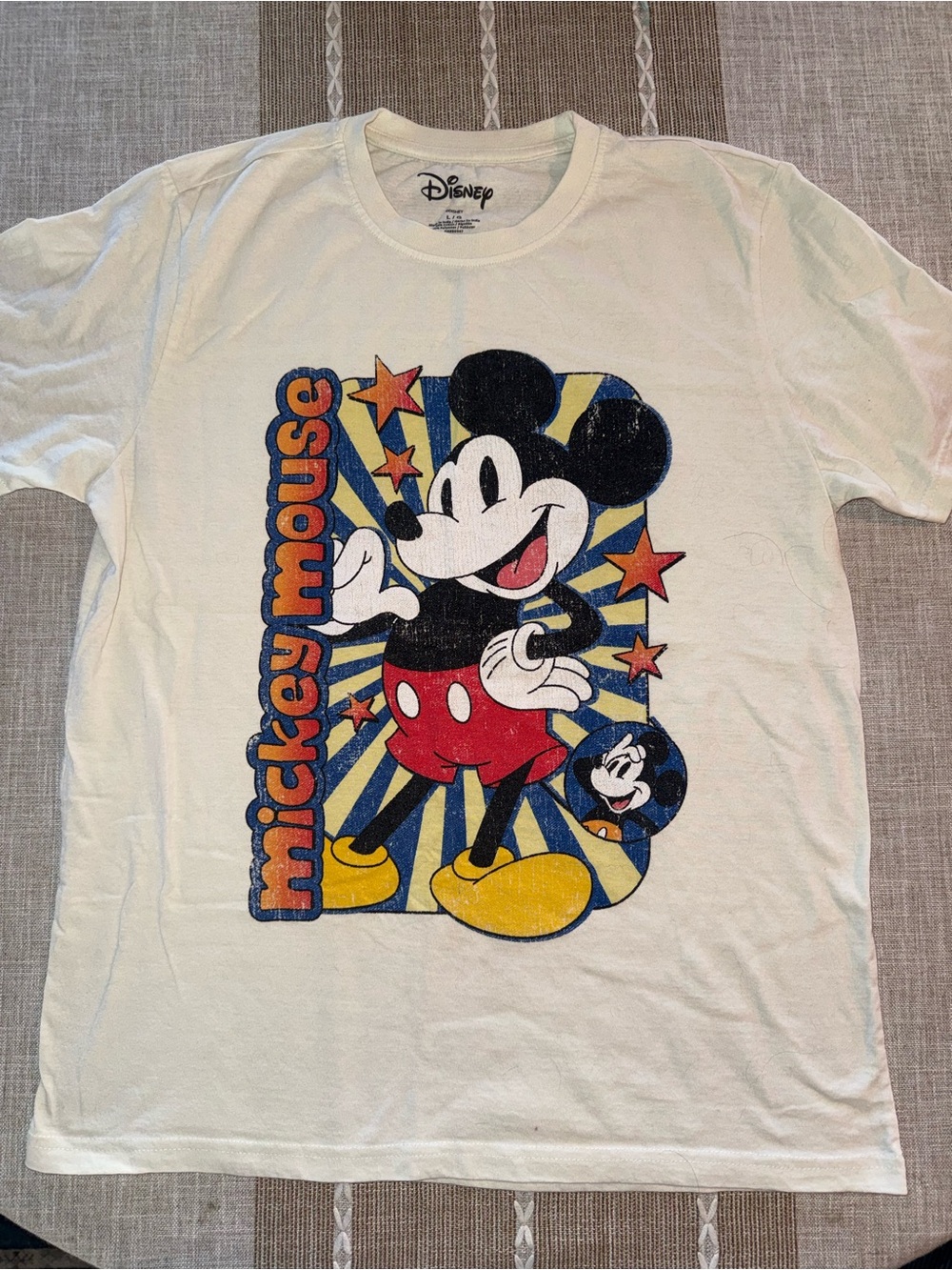 Disney Cream Mickey Mouse Retro Graphic Tee